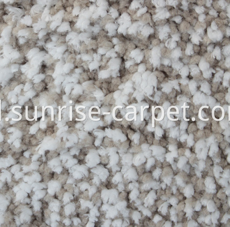 Microfiber Shaggy Rug Beige and White color mix